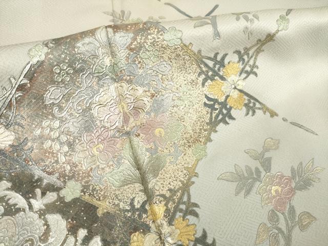 平和屋着物●金彩友禅　卓越技能者・名工・和田光正　訪問着　花天井文　暈し染め　金銀彩　正絹　逸品　AABJ3141ck_5