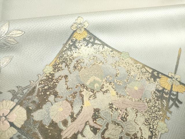 平和屋着物●金彩友禅　卓越技能者・名工・和田光正　訪問着　花天井文　暈し染め　金銀彩　正絹　逸品　AABJ3141ck_6