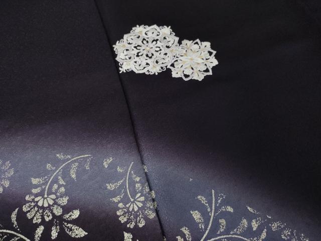 平和屋着物●訪問着　刺繍　飾花文　丹後ちりめん　暈し染め　金糸　銀彩　反端付き　さが美扱い　正絹　逸品　AABJ3146ck_3