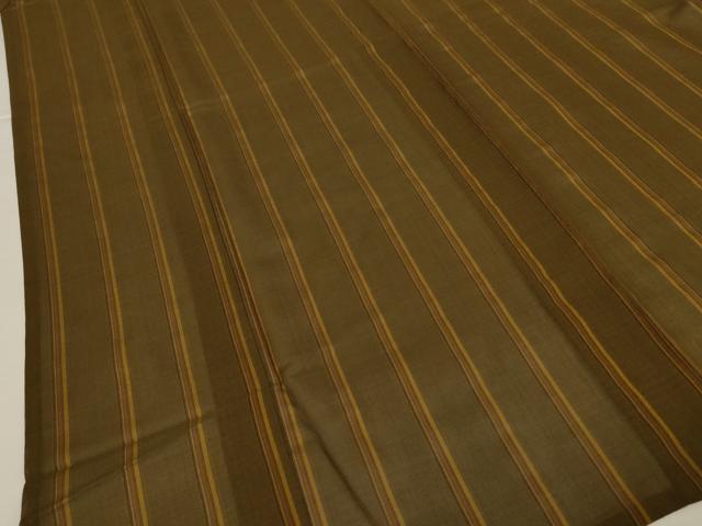 平和屋着物＊夏物　本場黄八丈　夏黄八　縞　正絹　逸品　AABJ3329jd_3