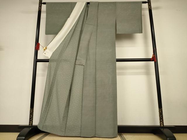 平和屋着物＊夏物　江戸小紋　絽　鮫小紋柄　三越扱い　正絹　逸品　AABJ3330jd_2