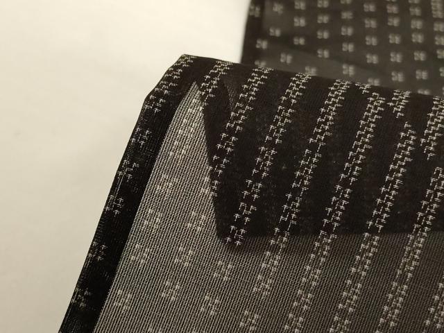平和屋着物＊夏物　越後夏大島物語　変わり縞　証紙付き　正絹　逸品　未使用　AABJ3335jd_6