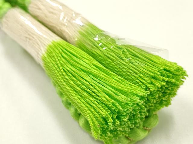 平和屋本店●和装小物　振袖用帯締め・帯揚げセット　総絞り　舞花文　金糸　撚り房　逸品　未使用　AABJ5890ay_3