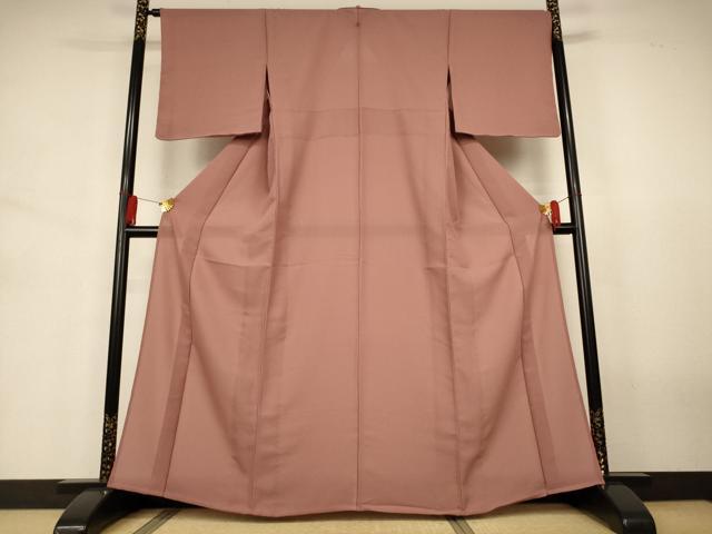 平和屋着物＊夏物　色無地　紗　遠州茶色　正絹　逸品　未使用　AABJ6393jd