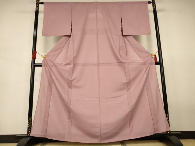 平和屋着物＊夏物　色無地　絽　梅染色　洗える着物　AABJ6471jd