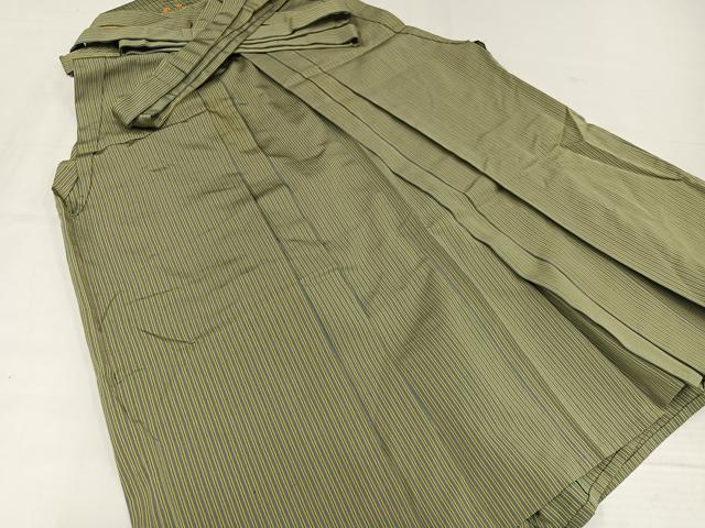 平和屋着物●男性　馬乗り袴　縞　正絹　逸品　AABJ7318ph 30,420円