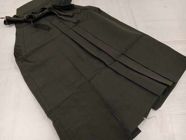 平和屋着物●男性　馬乗り袴　縞　正絹　逸品　AABJ8441ph