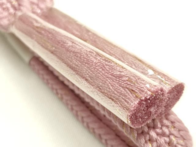 平和屋着物●和装小物　帯締め・帯揚げセット　平組　草花文　金糸　金彩　逸品　未使用　AABJ8973ay_3