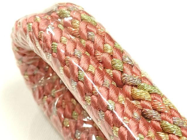 平和屋着物●和装小物　帯締め・帯揚げセット　能衣彩　丸組　絞り　枝梅　金銀糸　金彩　正絹　逸品　未使用　AABJ8974ay_2