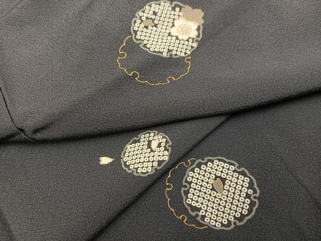 平和屋着物●上質な小紋　雪輪桜文　金彩　正絹　逸品　AABJ9311ph 26,325円