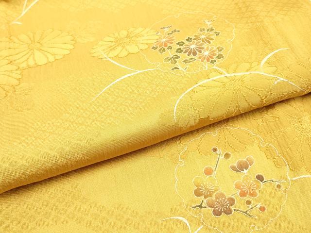 平和屋本店●和装小物　帯締め・帯揚げセット　笹浪組　雪輪花文　金糸　金彩　暈し　逸品　未使用　AABJ9445ay_7