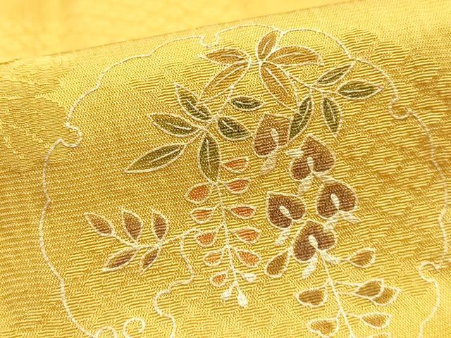 平和屋本店●和装小物　帯締め・帯揚げセット　笹浪組　雪輪花文　金糸　金彩　暈し　逸品　未使用　AABJ9445ay_8