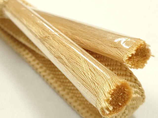 平和屋本店●和装小物　帯締め・帯揚げセット　笹浪組　雪輪花文　金糸　金彩　暈し　逸品　未使用　AABJ9445ay_4