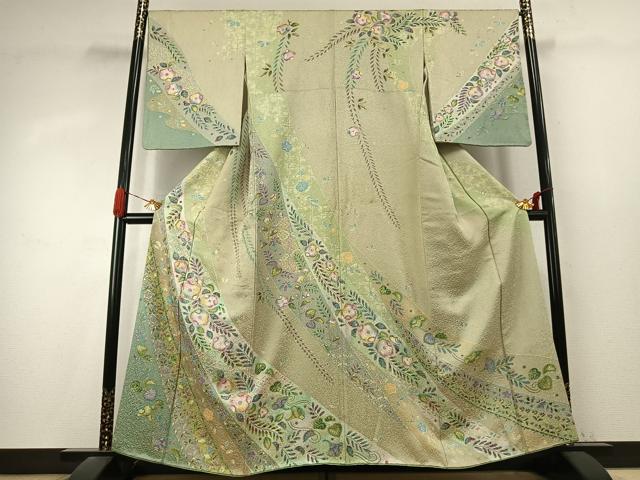 平和屋着物●訪問着　辻が花　金彩　正絹　逸品　AABK1205fy 30,420円