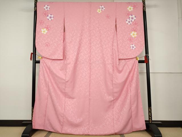 平和屋着物●小振袖　二尺袖　舞桜　金彩　洗える着物　AABK1729cs