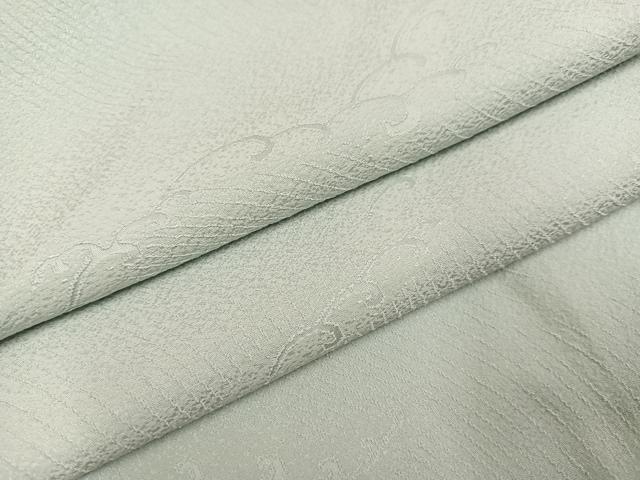 平和屋着物●上質な色無地　立波地紋　白緑色　正絹　逸品　未使用　AABK2219ph 23,660円