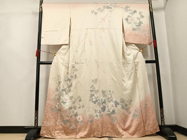 平和屋着物●訪問着　草花文　暈し染め　金彩　正絹　逸品　AABK2234ph 35,490円