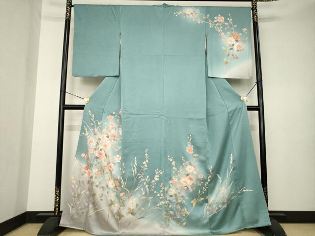 平和屋着物●訪問着　中国三大刺繍　相良刺繍　草花文　暈し染め　金彩　正絹　逸品　AABK3367ck 35,490円