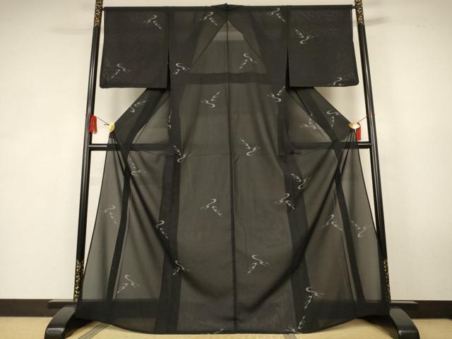 平和屋着物＊夏物　本場大島紬　夏大島　抽象文様　正絹　逸品　AABK6634jd