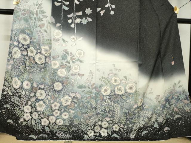 逸品、『吉乃一廉、幻の辻が花』銀通し、暈し染め、訪問着 平和屋着物○吉乃一廉 幻の辻が花 訪問着 暈し染め 銀通し地 正絹 逸品