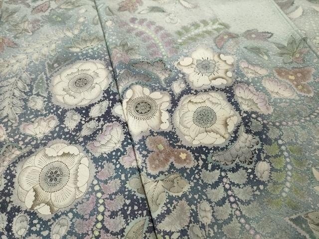 平和屋着物○吉乃一廉 幻の辻が花 訪問着 暈し染め 銀通し地 正絹 逸品