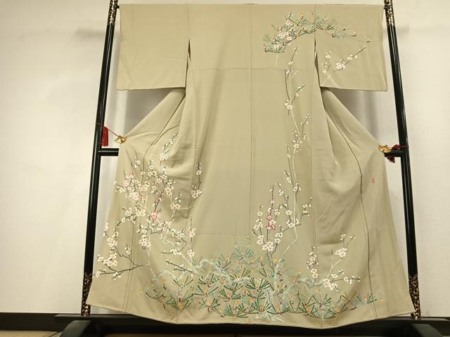 平和屋着物●訪問着　友禅　作家物　枝梅松文　正絹　逸品　AABK8088fy 30,420円