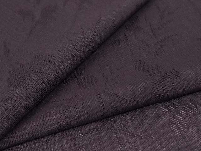 平和屋着物＊夏物　色無地　草花紋紗　黒紅色　正絹　逸品　AABK9488jd 11,856円