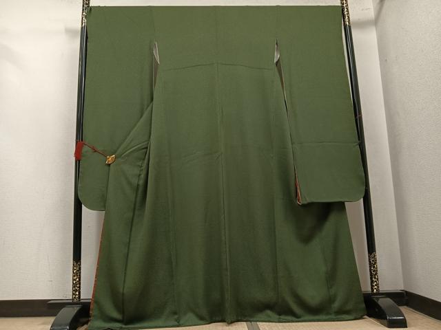 平和屋着物●豪華振袖　色無地　藍海松葉色　鈴乃屋扱い　正絹　逸品　AABK9967ph 38,025円