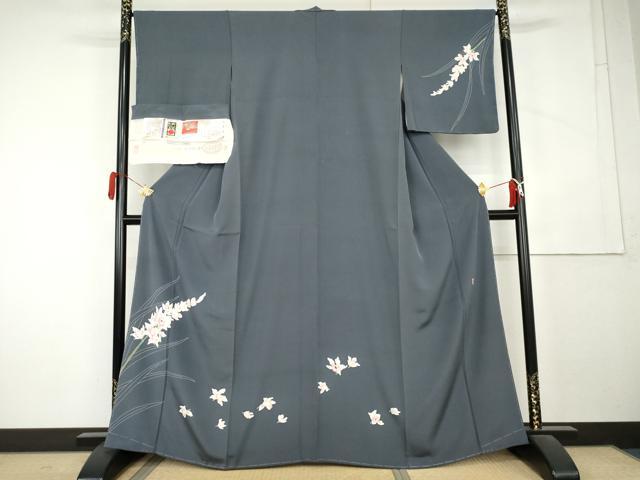 平和屋着物●本加賀友禅作家　庄田和晃　訪問着　シンビジューム　証紙付き　正絹　逸品　未使用　AABL1044cs