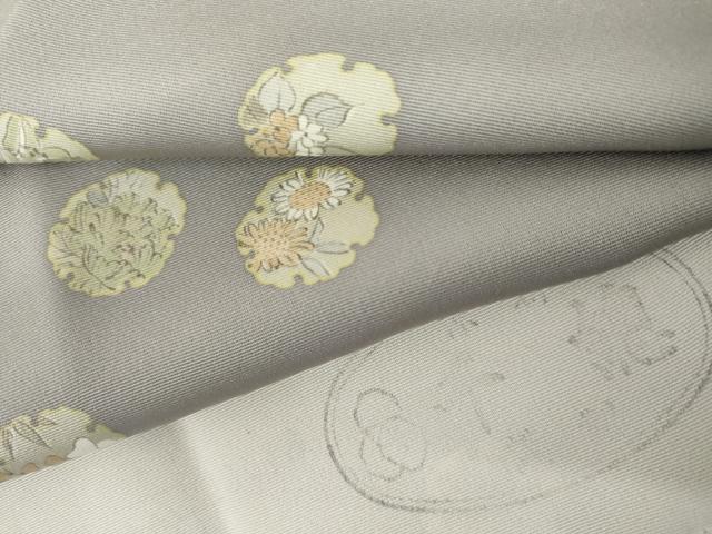 平和屋着物●創業460年・千總　小紋　雪輪花文　ゑり善扱い　反端付き　正絹　逸品　AABL1093cs