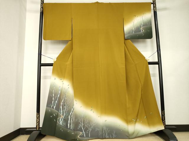 平和屋着物●訪問着　螺鈿　樹林文　暈し染め　金彩　正絹　逸品　AABL2099ck 35,490円