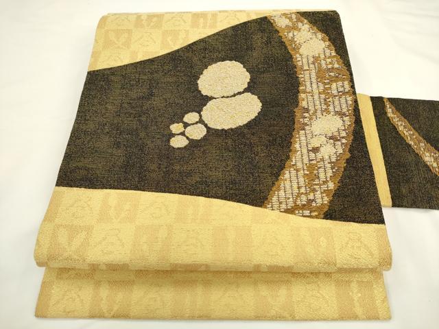 平和屋着物●創業280年　誉田屋源兵衛　九寸名古屋帯　抽象文様　金糸　正絹　逸品　AABL2156pf 32,110円
