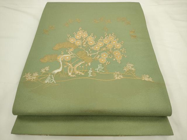 平和屋着物●龍村晋謹製　太鼓柄袋帯　長生殿錦　金銀糸　正絹　逸品　AABL2196pf 28,730円