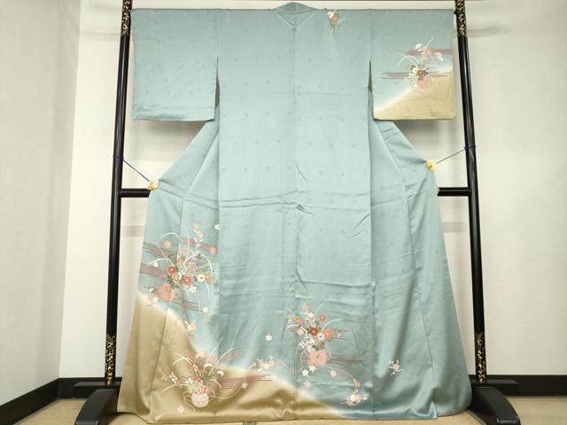 平和屋着物●訪問着　花篭文　暈し染め　金彩　三越扱い　正絹　逸品　AABL3705ck 35,490円