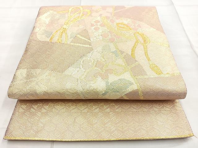 平和屋着物■極上　夏物　九寸名古屋帯　羽　金銀糸　逸品　DZAB0468kh5 平和屋着物□極上 夏物 九寸名古屋帯 羽 金銀糸 逸品 DZAB0468kh5 平和