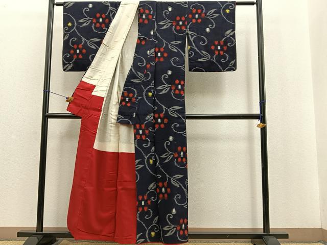 平和屋着物□極上 紬 単衣 間道 藍媚茶色地 逸品 CZAA3328s5