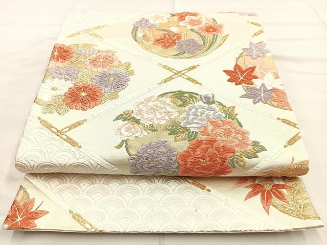 平和屋着物○豪華振袖 刺繍 鹿の子飛鶴文 黒地 金彩 正絹 逸品