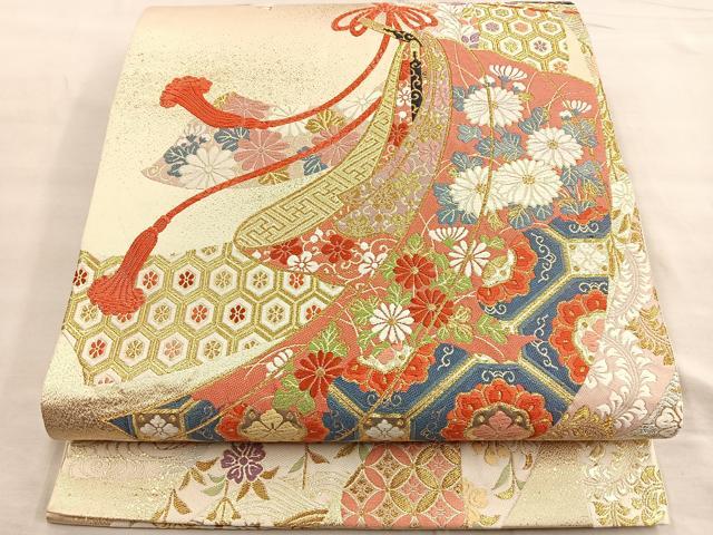 FN11957a 着物 正絹 袋帯 六通柄 FN11957a 着物 正絹 袋帯 六通柄