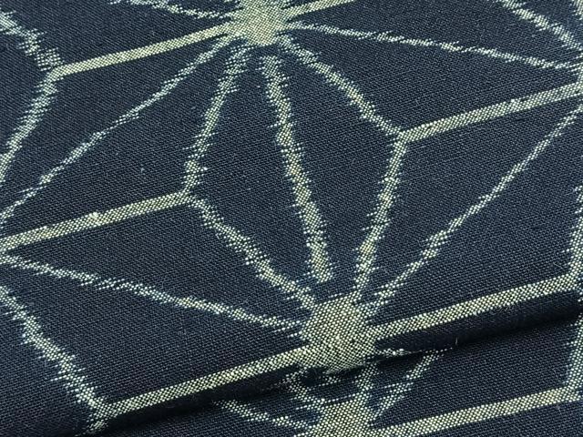 平和屋着物▽久留米絣 単衣 綿 幾何学文 逸品 DAAQ3585az