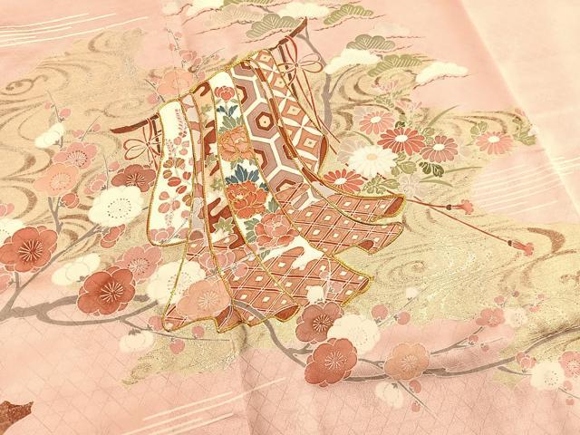 平和屋着物□豪華色留袖 駒刺繍 誰が袖有職花文 金彩 正絹