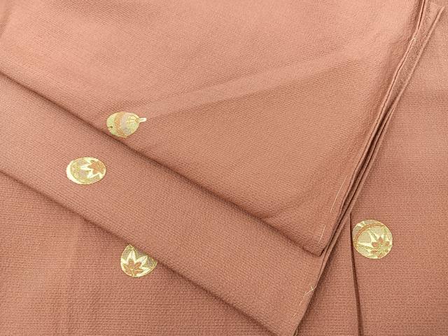 平和屋着物▽上質な小紋　単衣　鈴　鞠　金彩　ロング丈　正絹　逸品　未使用　BAAS7606ui