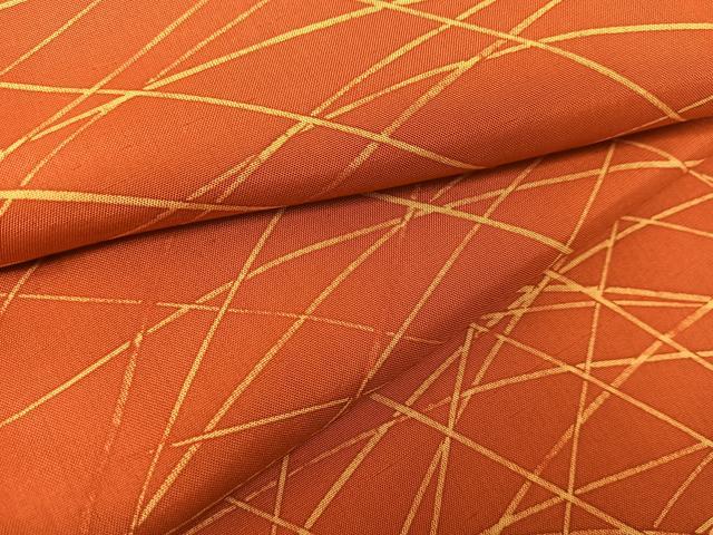 平和屋着物▽上質な小紋　単衣　紬地　芝草文　正絹　逸品　BAAS8002yc