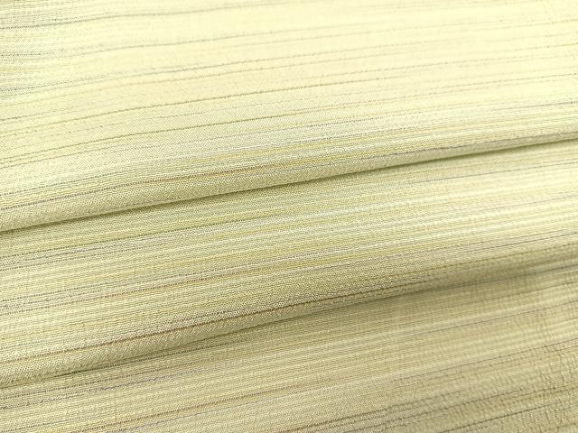 平和屋着物▽本塩沢　単衣　横段文　正絹　逸品　BAAS8010yc