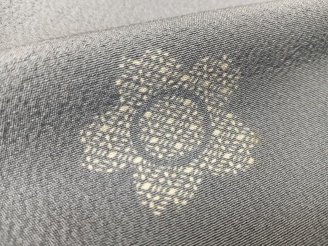 平和屋着物▽上質な小紋 付下げ 単衣 色紙桜文 正絹 逸品