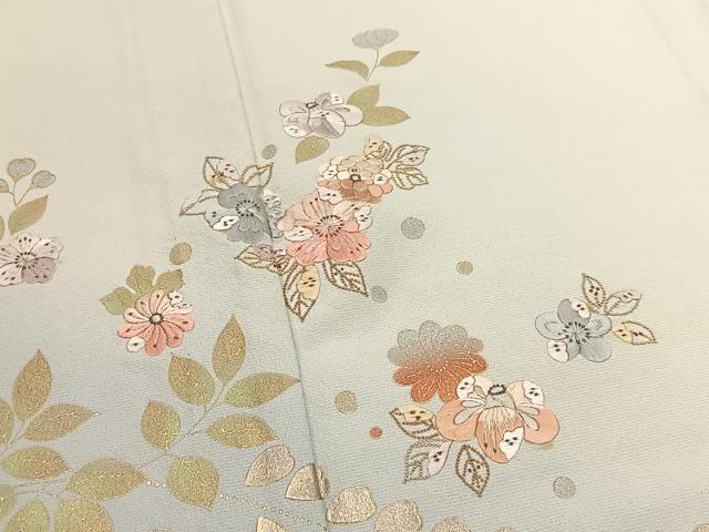 平和屋着物○二代目 川村久太郎 訪問着 牛首紬地 草葉樹林文