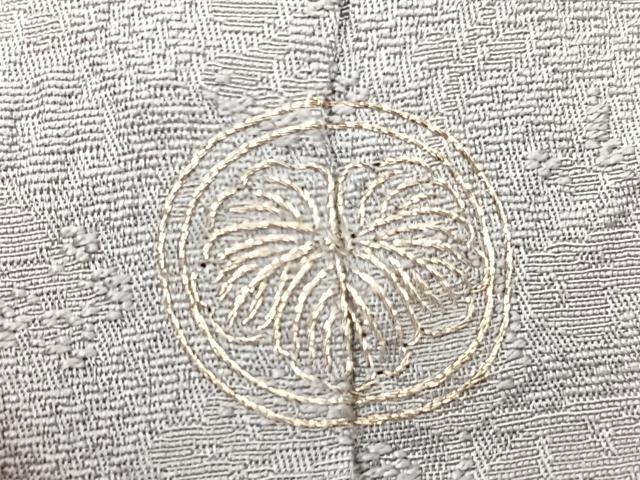 平和屋着物□上質な色無地 花地紋 梅鼠色 正絹 逸品 AAAQ7380ma