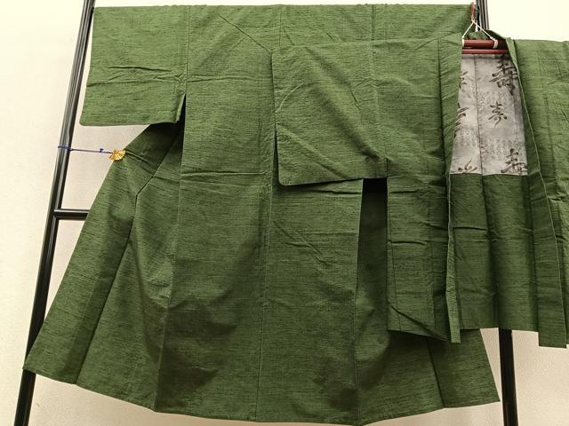 平和屋着物▽男性　紬　単衣　アンサンブル　霞文　正絹　逸品　BAAS8331hv