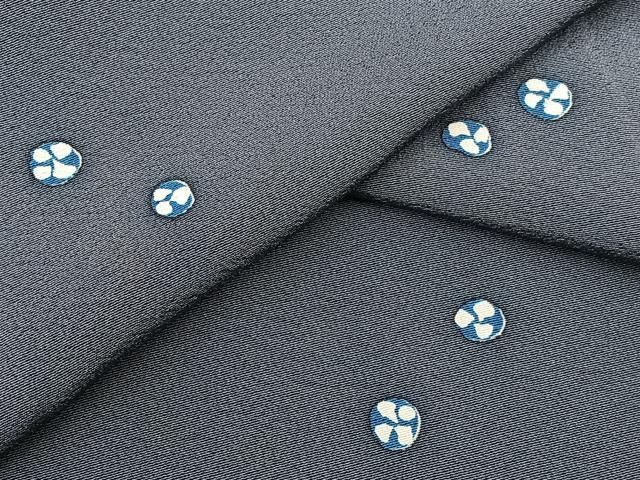 平和屋着物▽上質な小紋　単衣　小花　正絹　逸品　BAAS8332hv