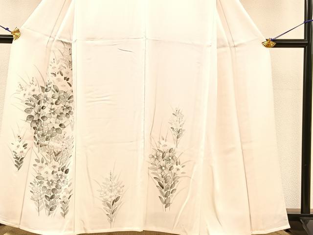 平和屋着物▽訪問着 単衣 手描き 草花文 正絹 逸品 BAAS8382hv 【公式