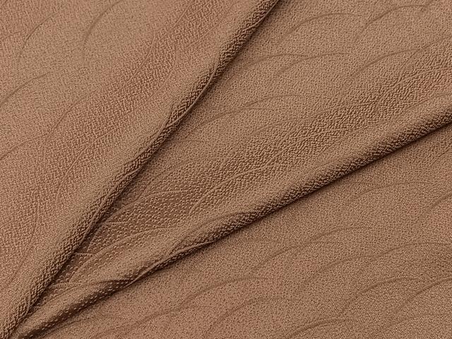 平和屋着物▽上質な色無地　単衣　芝草地紋　鴇浅葱色　正絹　逸品　BAAT0422yt